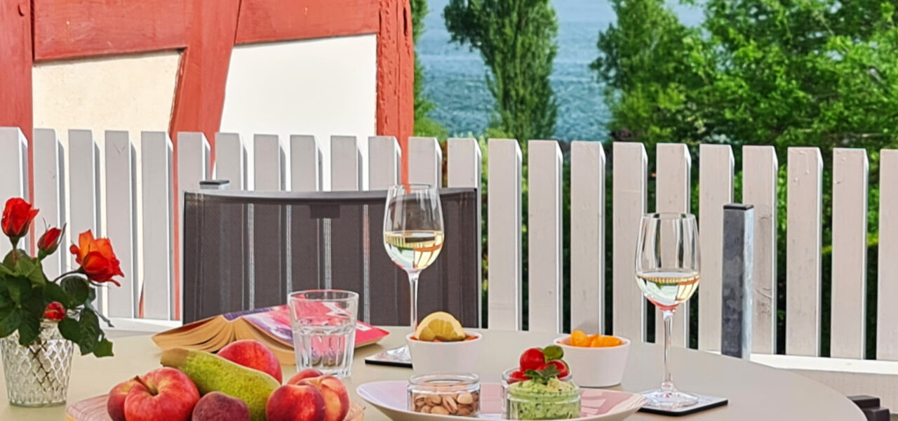 Balkon der Ferienwohnung im Erdgeschoss