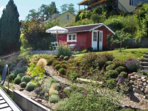 Gartenhaus im Garten des Ferienhaus in Öhningen am Bodensee