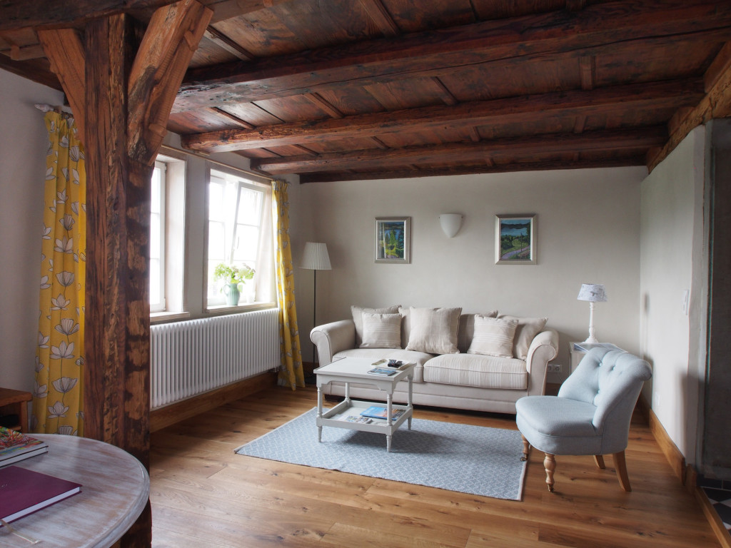Wohnzimmer der Ferienwohnung im Erdgeschoss in Öhningen am Bodensee