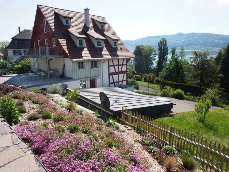 Westansicht des Ferienhaus in Öhningen am Bodensee